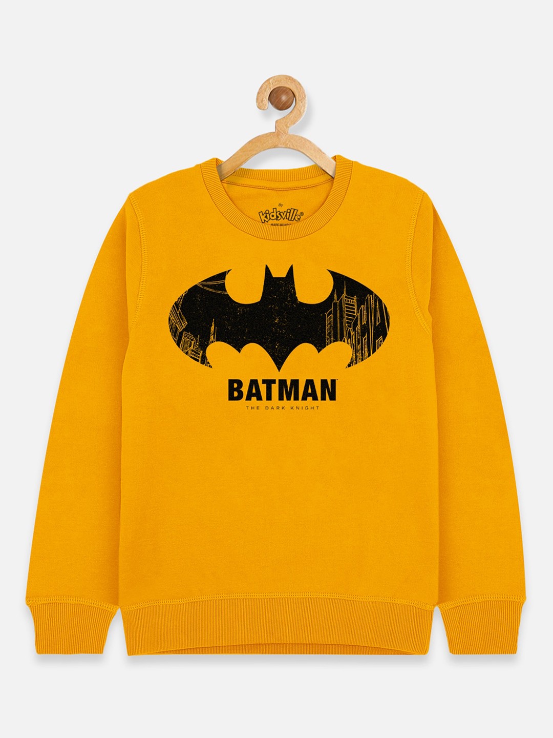 

Kids Ville Boys Yellow Batman Printed Sweatshirt
