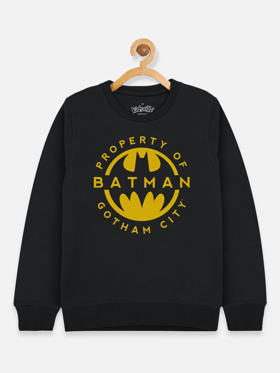 

Kids Ville Boys Black Batman Printed Sweatshirt