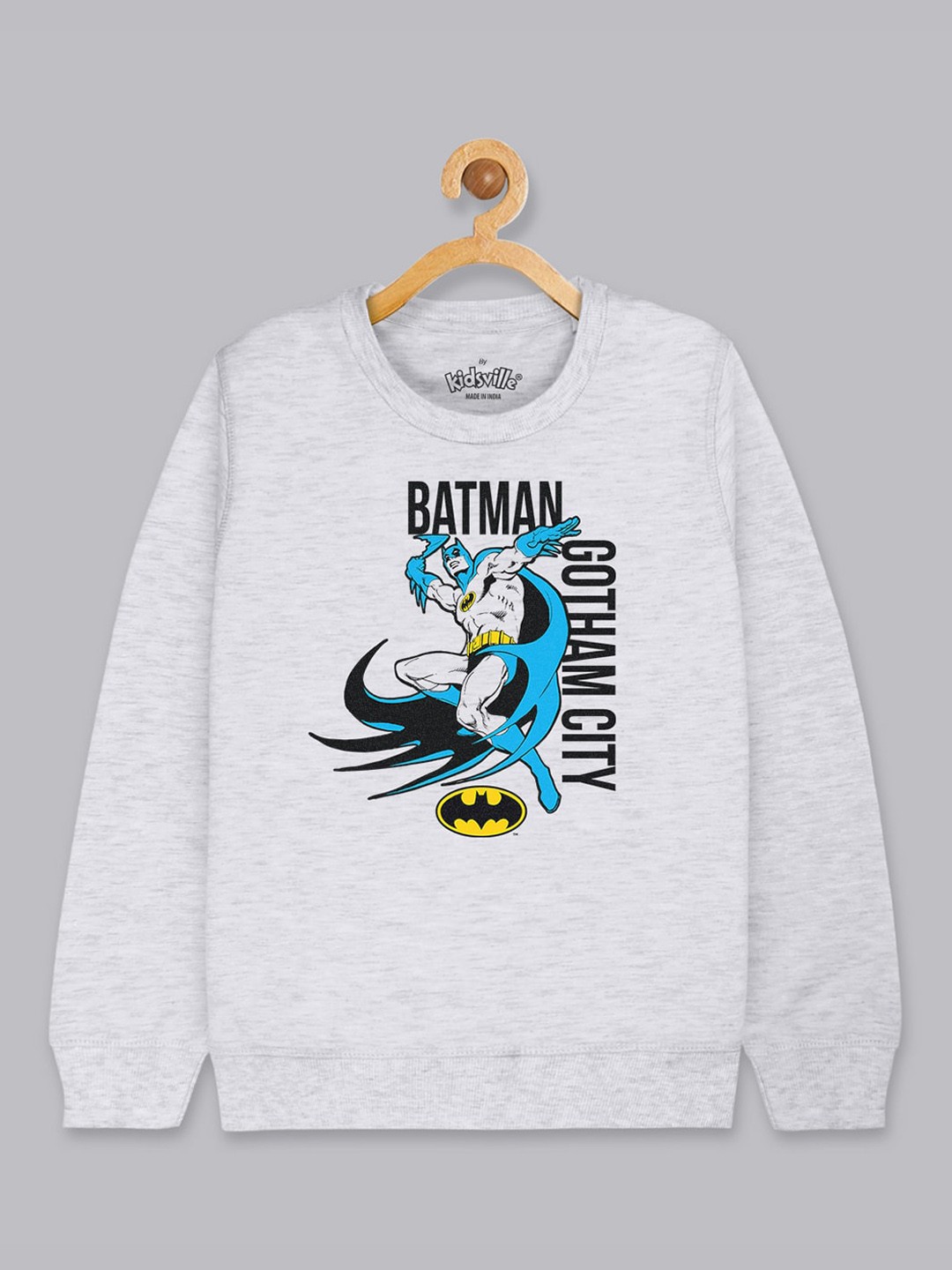 

Kids Ville Boys Grey & Blue Batman Printed Sweatshirt