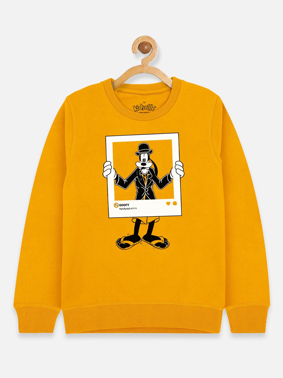 

Kids Ville Mickey & Friends Boys Yellow Printed Sweatshirt