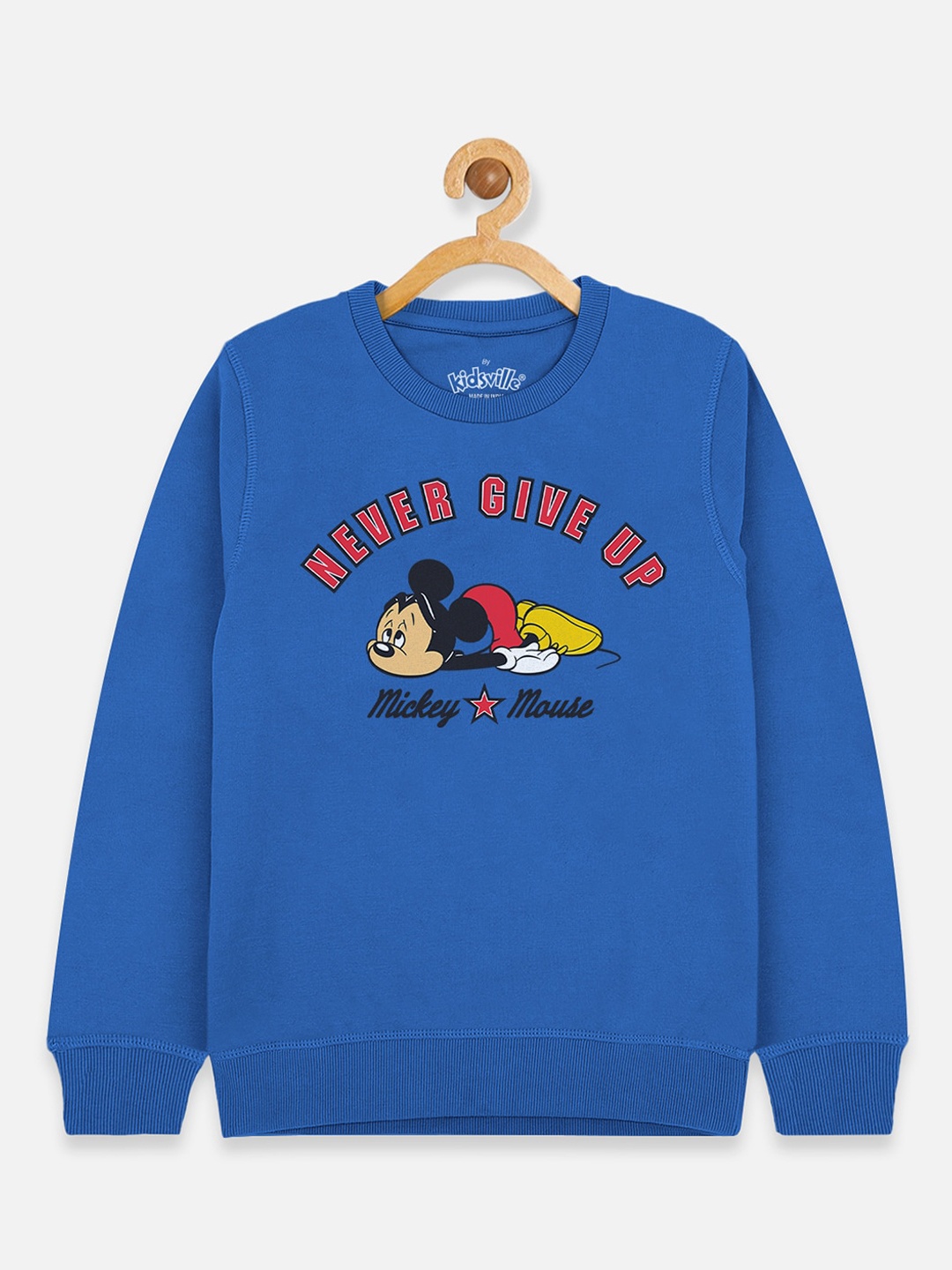 

Kids Ville Mickey & Friends Boys Blue Printed Sweatshirt