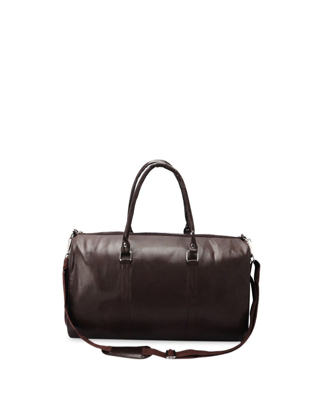 

MUTAQINOTI Unisex Brown Solid Medium Duffel Bag