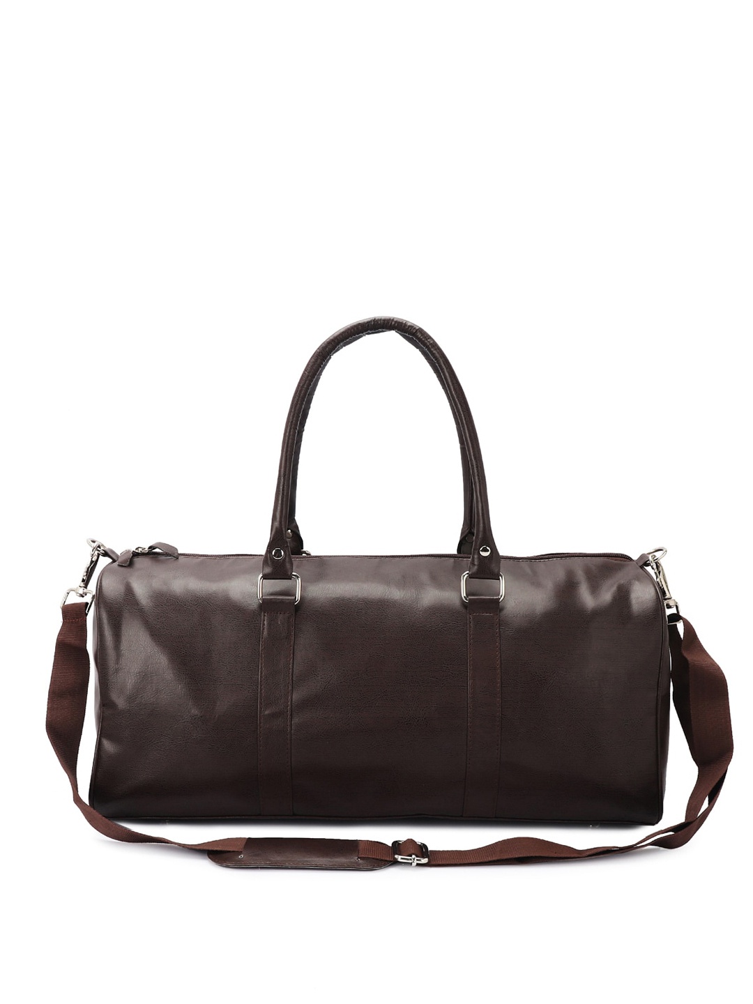 

MUTAQINOTI Unisex Brown Solid Medium Duffel Bag