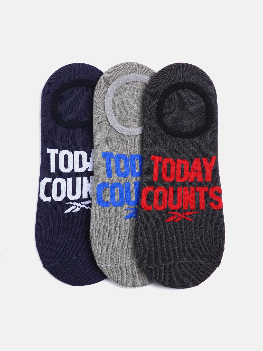 

Reebok Men Pack of 3 Shoe Liners Socks, Grey