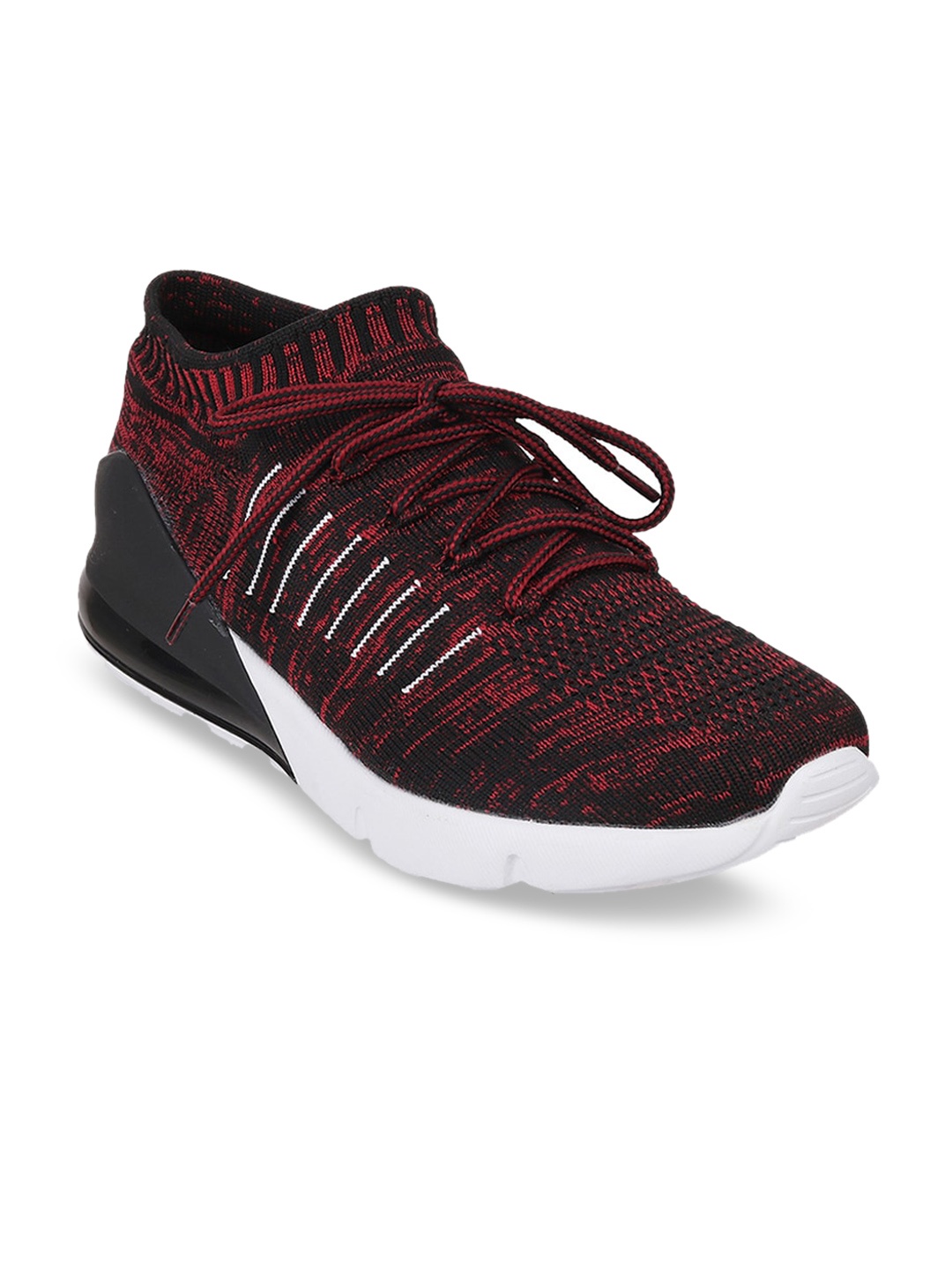 

Metro Men Red & Black Woven Design Sneakers