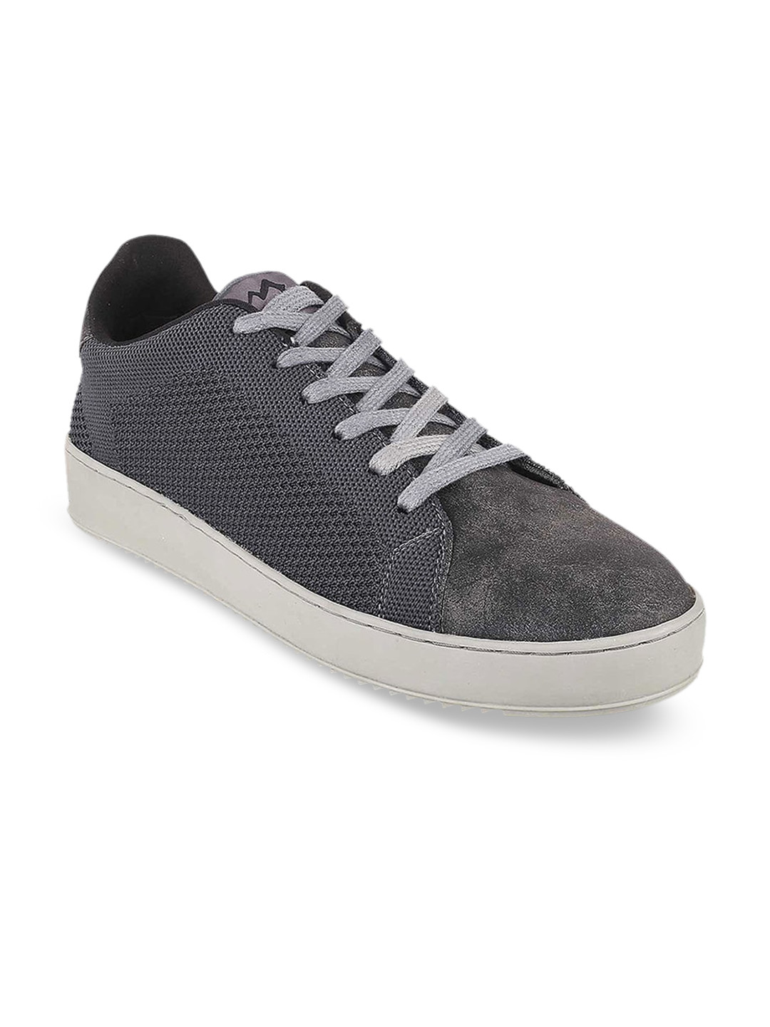 

Metro Men Grey Woven Design Sneakers
