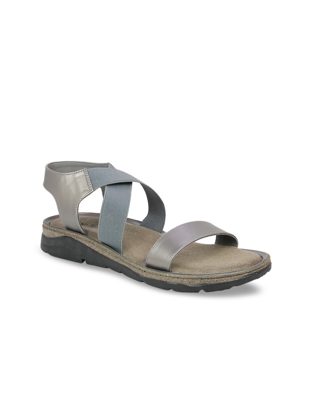 

Inc 5 Women Grey Colourblocked Open Toe Flats