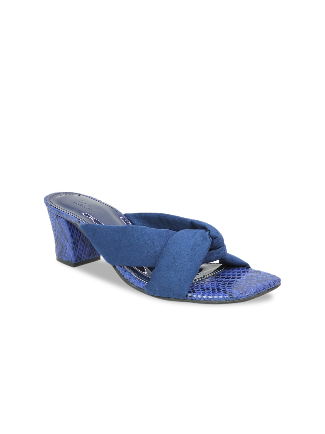 

Inc 5 Navy Blue Solid Block Peep Toes