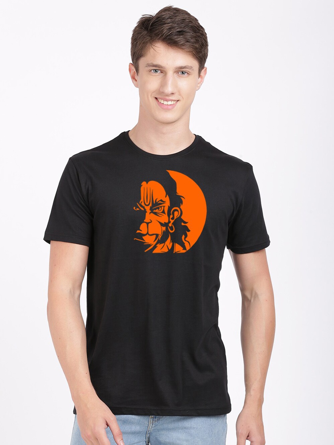

MASH UNLIMITED Men Black Printed Slim Fit T-shirt