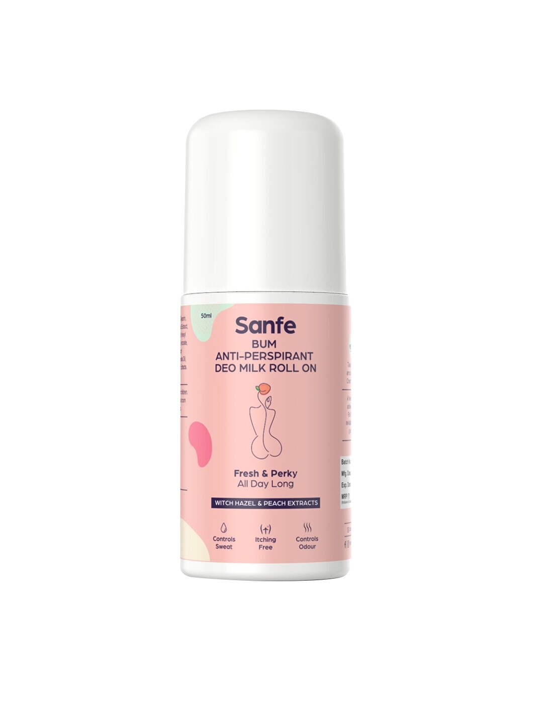 

Sanfe Bum Anti-Perspirant Deo Milk Roll On - 50ml, Coral