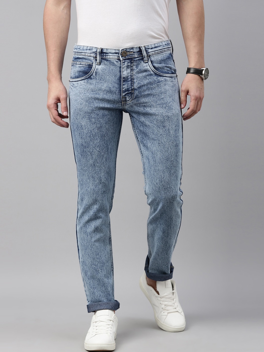 

Chennis Men Blue Slim Fit Heavy Fade Stretchable Jeans