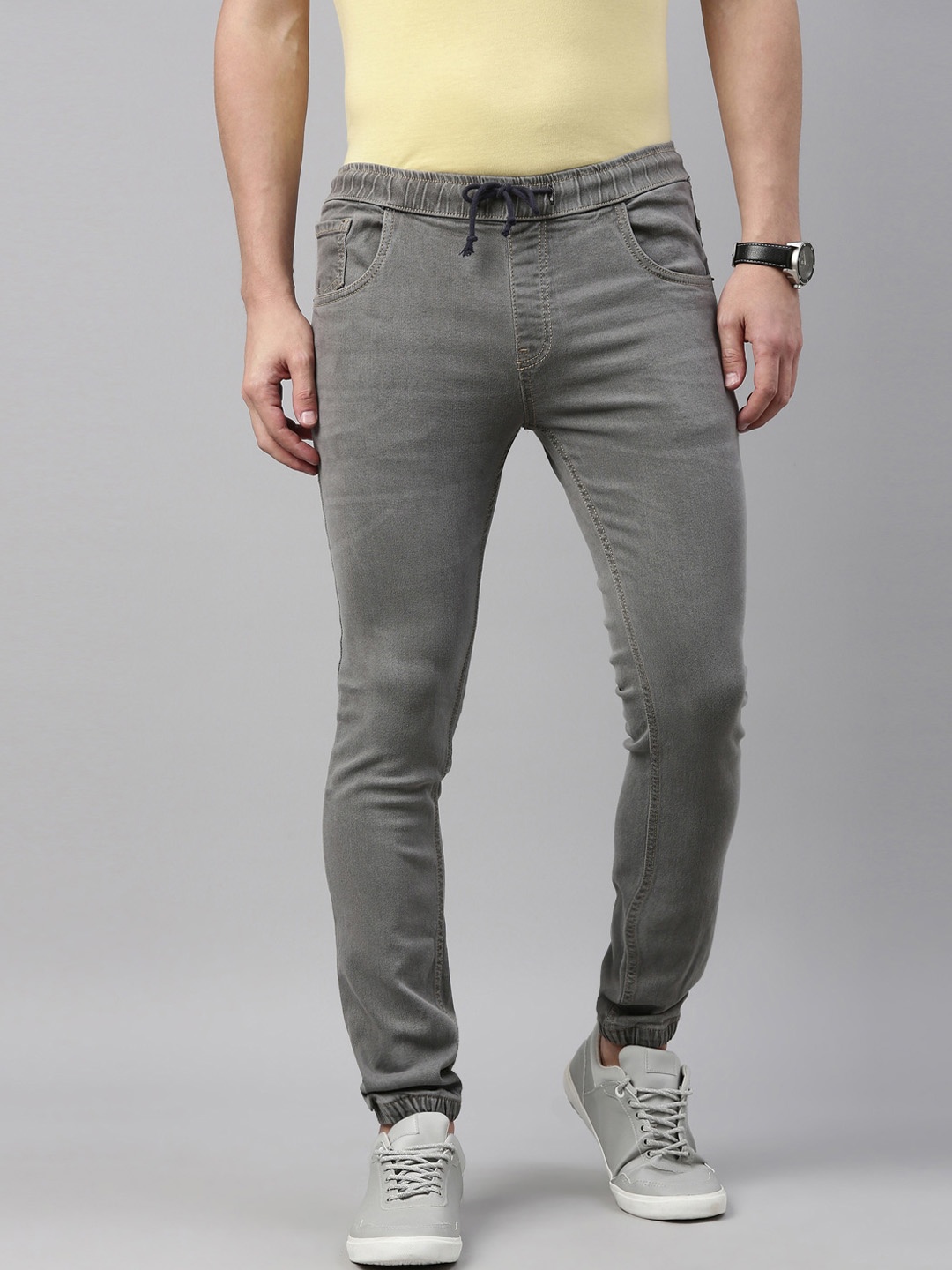 

Chennis Men Grey Slim Fit Stretchable Jogger Jeans