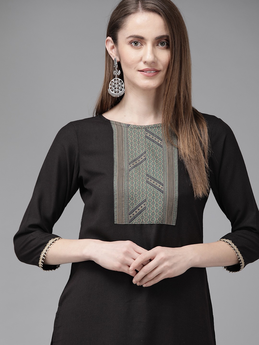 

Indo Era Women Black Kurta