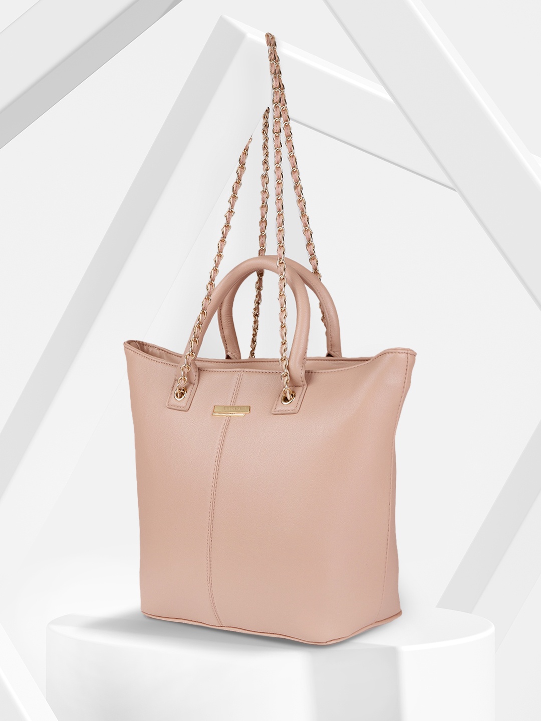 

Caprese Pink Solid Handheld Bag