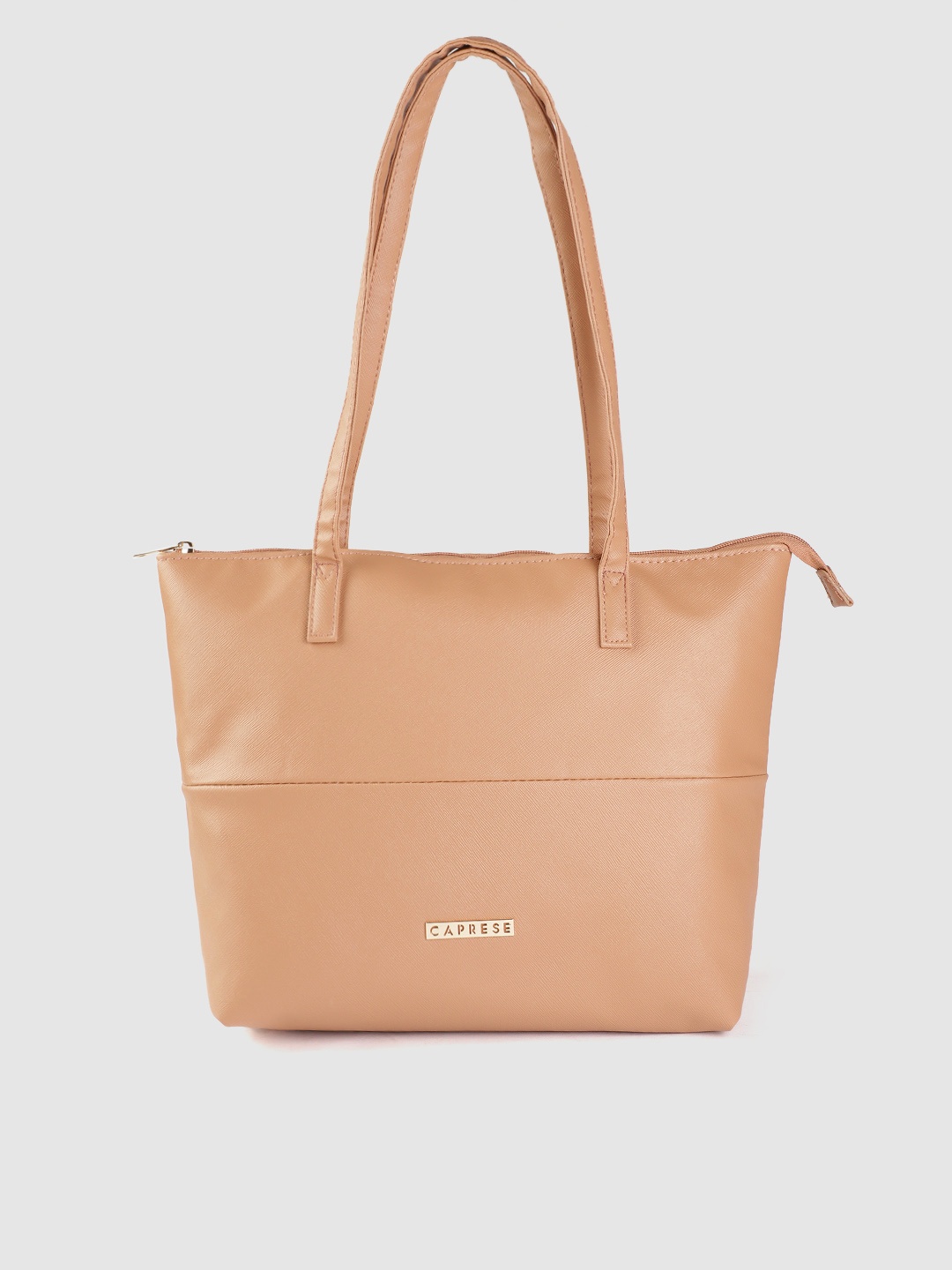 

Caprese Beige Saffiano Textured Shoulder Bag