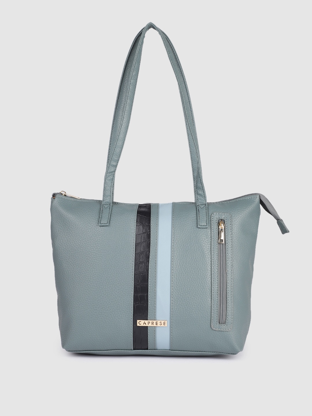 

Caprese Grey Solid Oversized Structured Shoulder Bag
