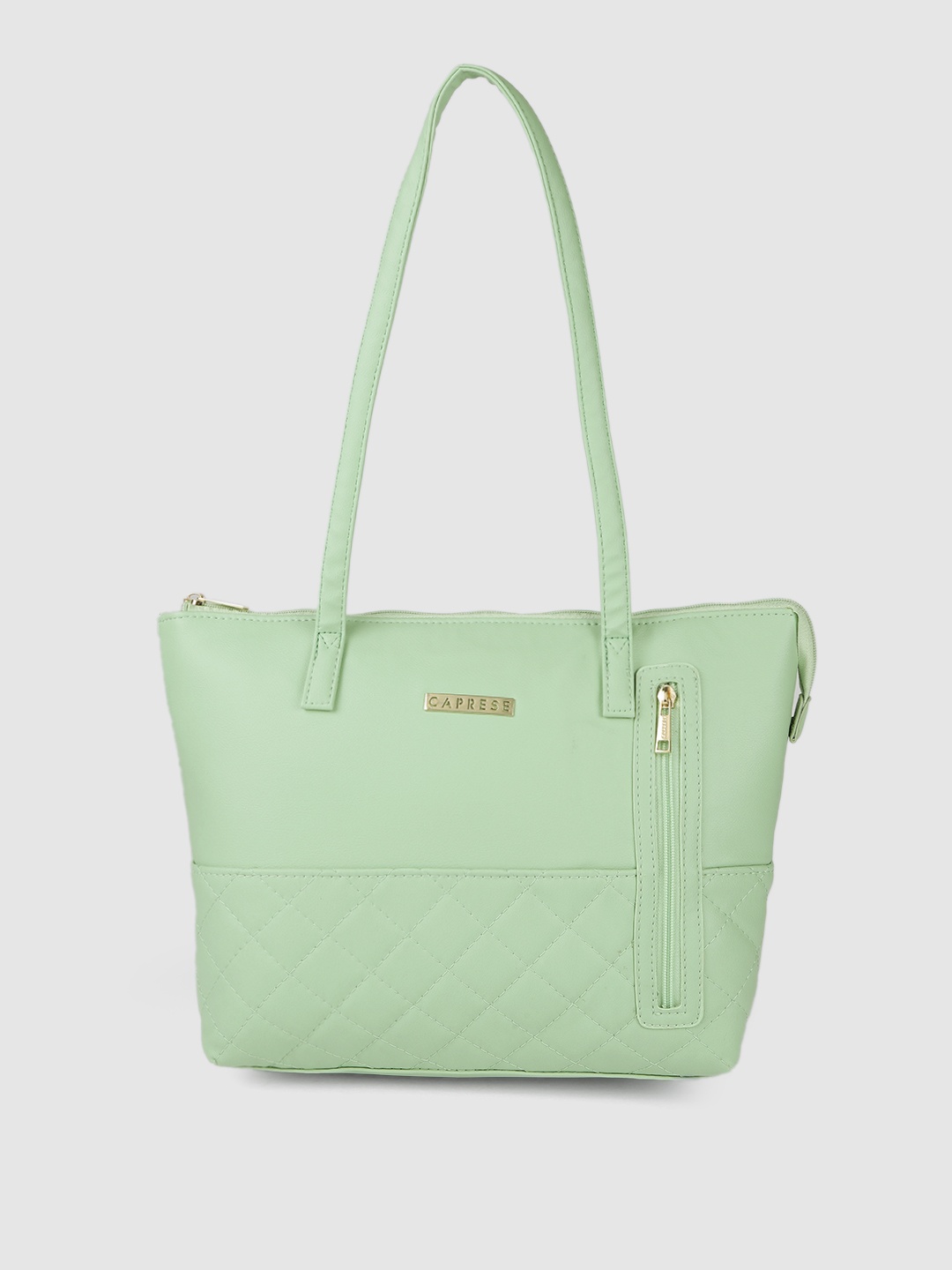 

Caprese Women Green Quilted Shoulder Bag