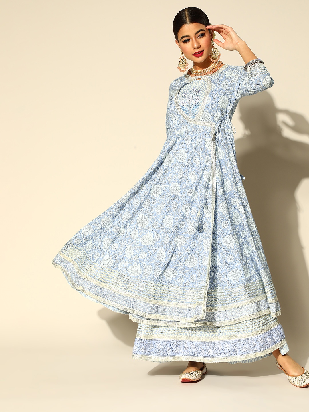 

Ishin Stunning Blue Cotton Kurta