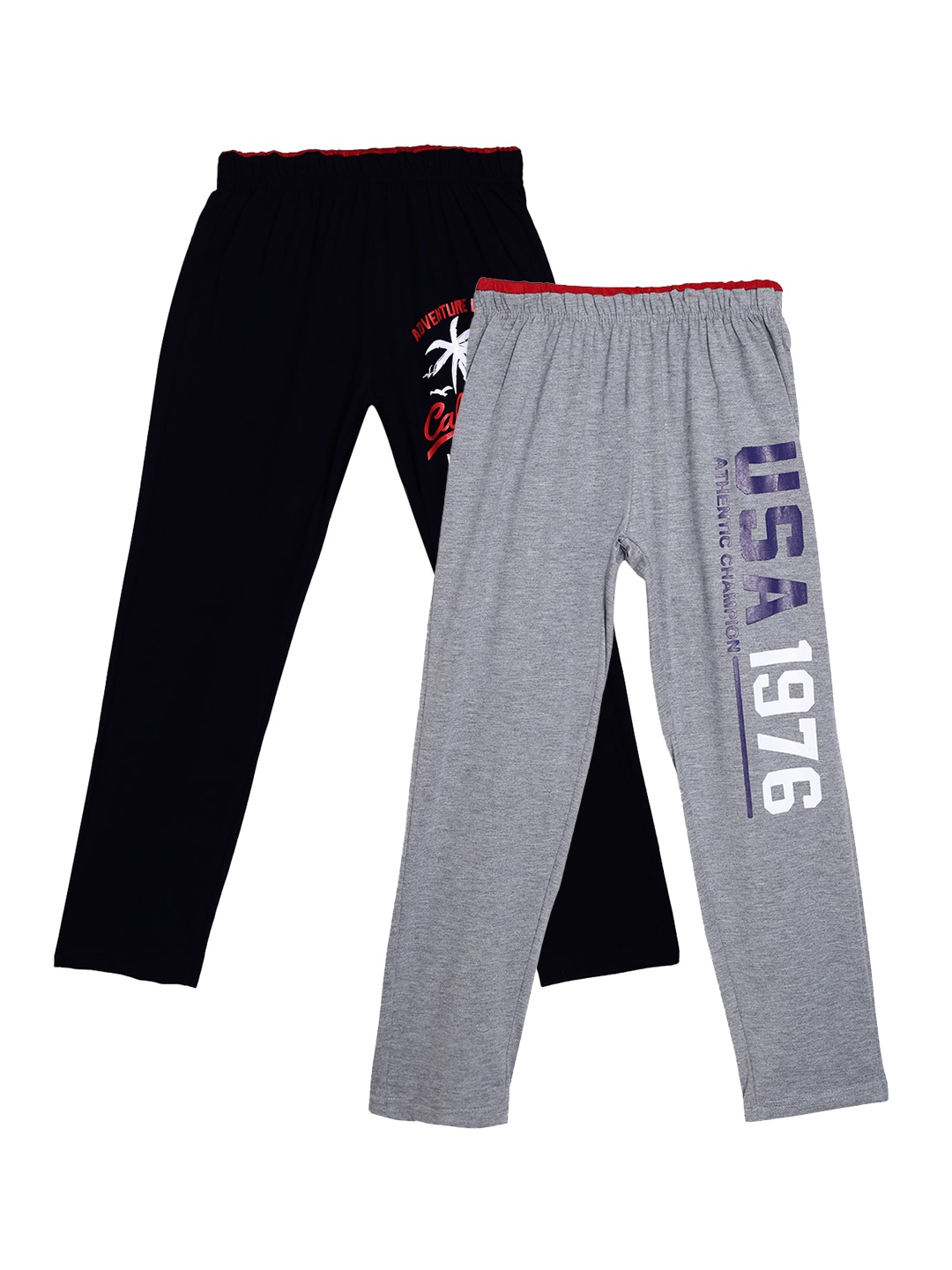 

SWEET ANGEL Boys Pack Of 2 Pure Cotton Track Pants, Black