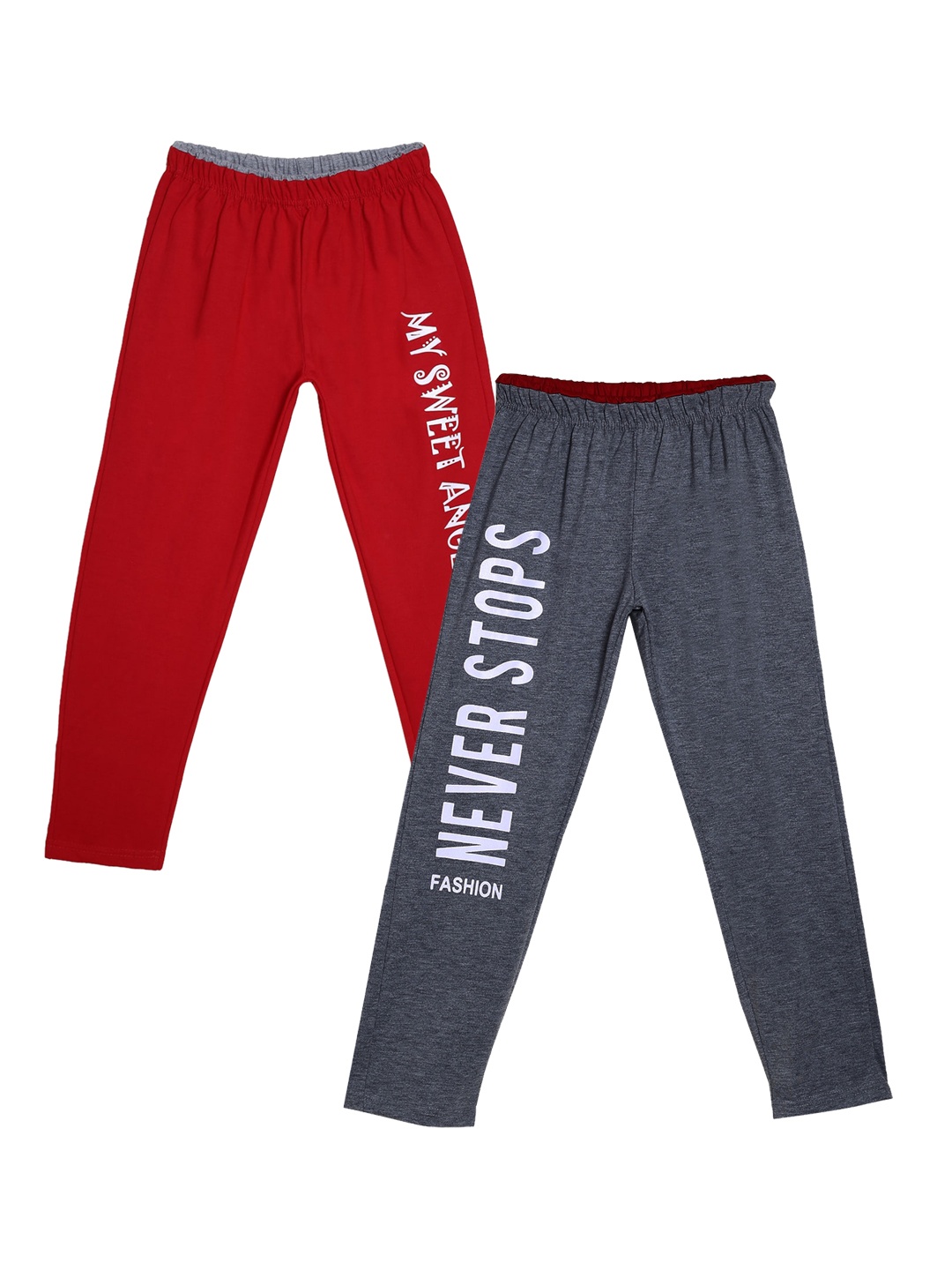 

SWEET ANGEL Boys Pack Of 2 Pure Cotton Track Pants, Charcoal