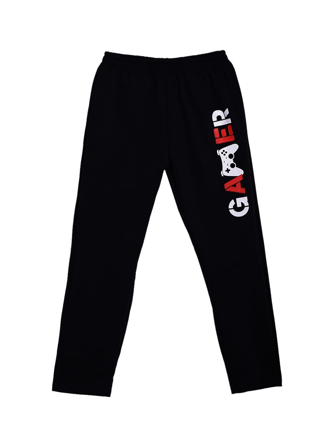 

SWEET ANGEL Boys Black & Red Typography Printed Track Pants
