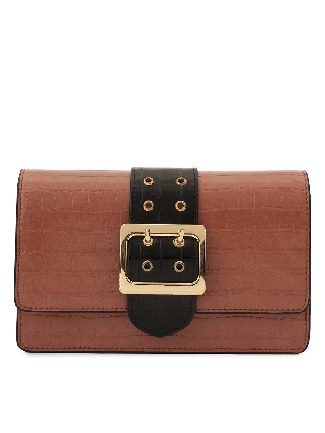 

MIRAGGIO Rust Textured Structured Sling Bag