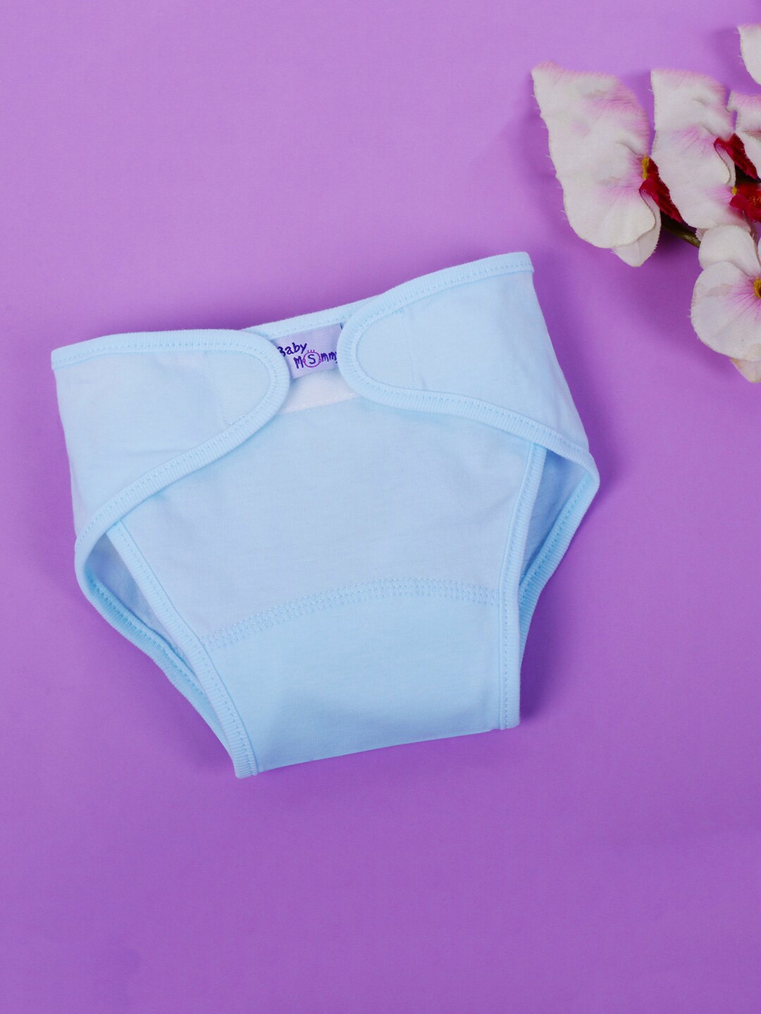 

POKORY Kids Pack Of 5 Blue Solid Pure Cotton Nappy Pads
