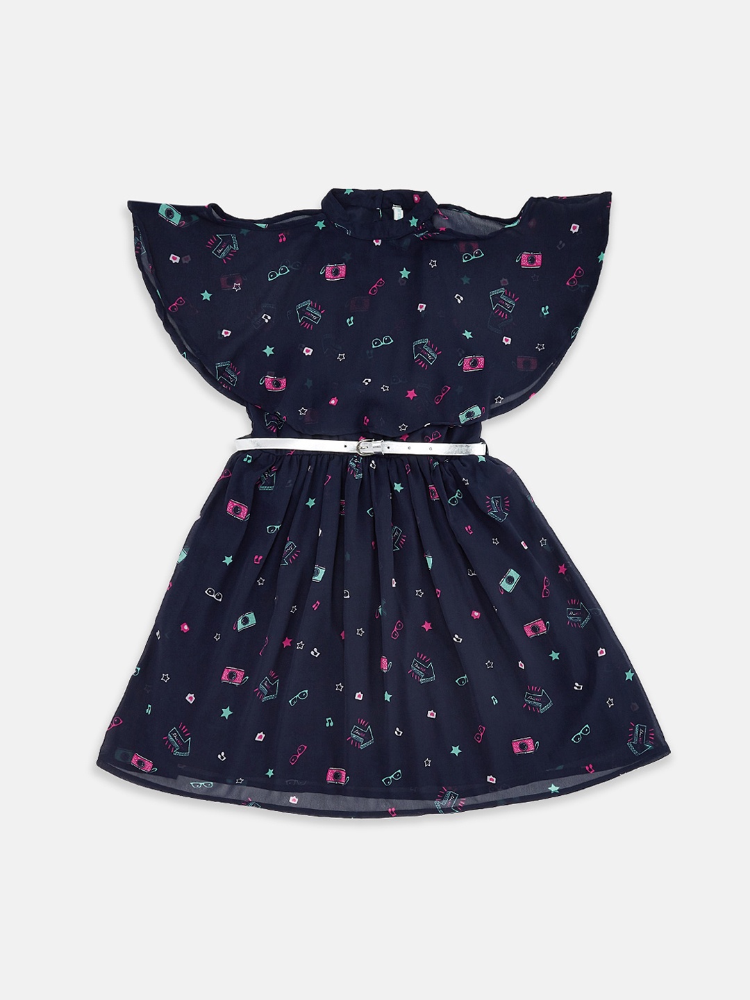 

Pantaloons Junior Navy Blue Georgette Dress