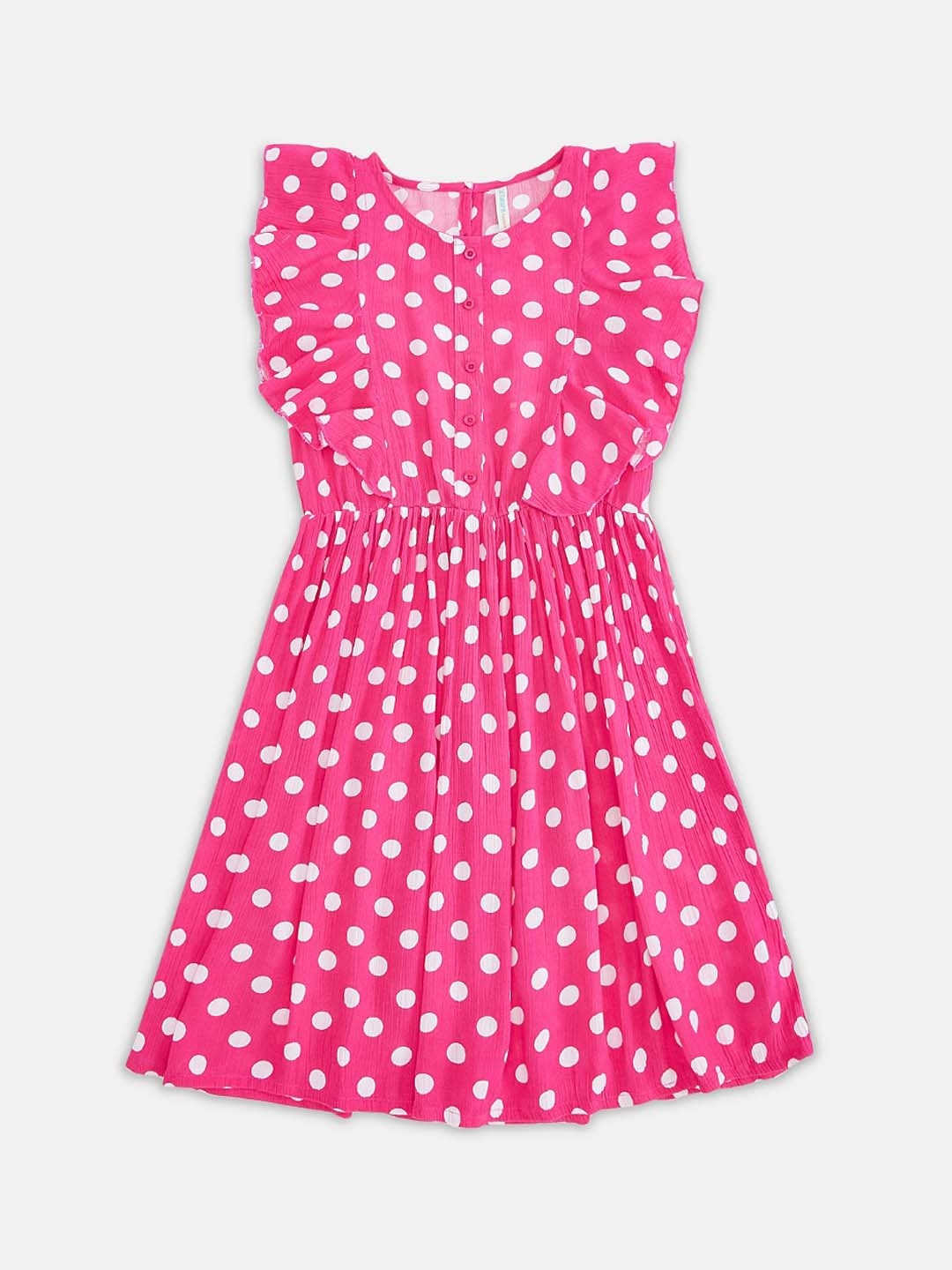 

Pantaloons Junior Pink & White Printed Dress