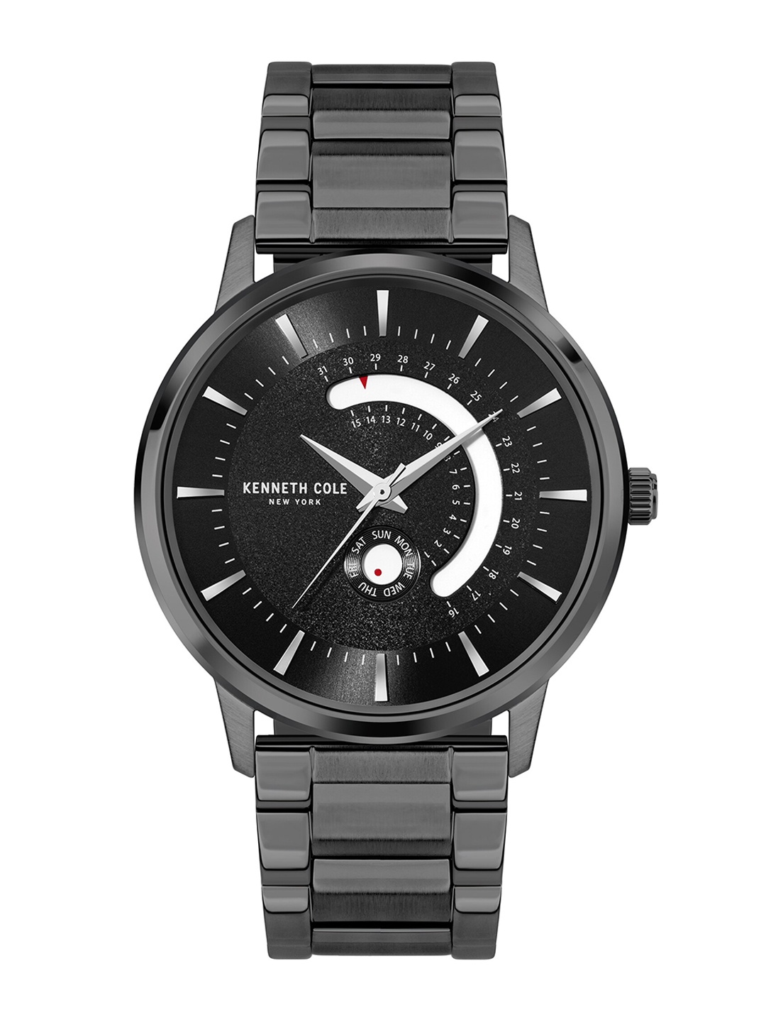 

Kenneth Cole Men Black Dial & Gunmetal Toned Analogue Watch - KCWGH2104502MN