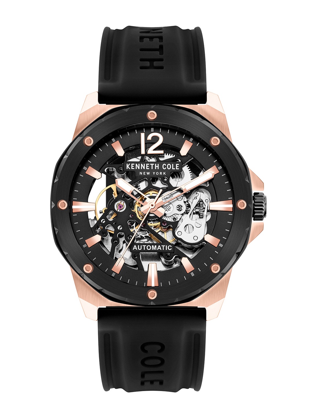 

Kenneth Cole Men Black Skeleton Dial & Black Straps Analogue Watch - KCWGR2104204MN