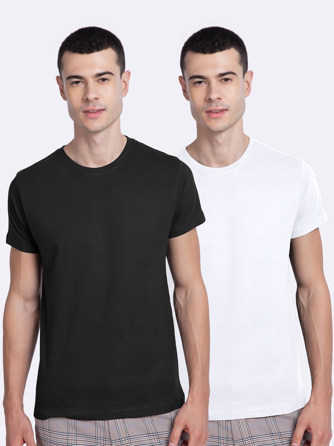 

Bewakoof Men Black & White 2 T-shirt