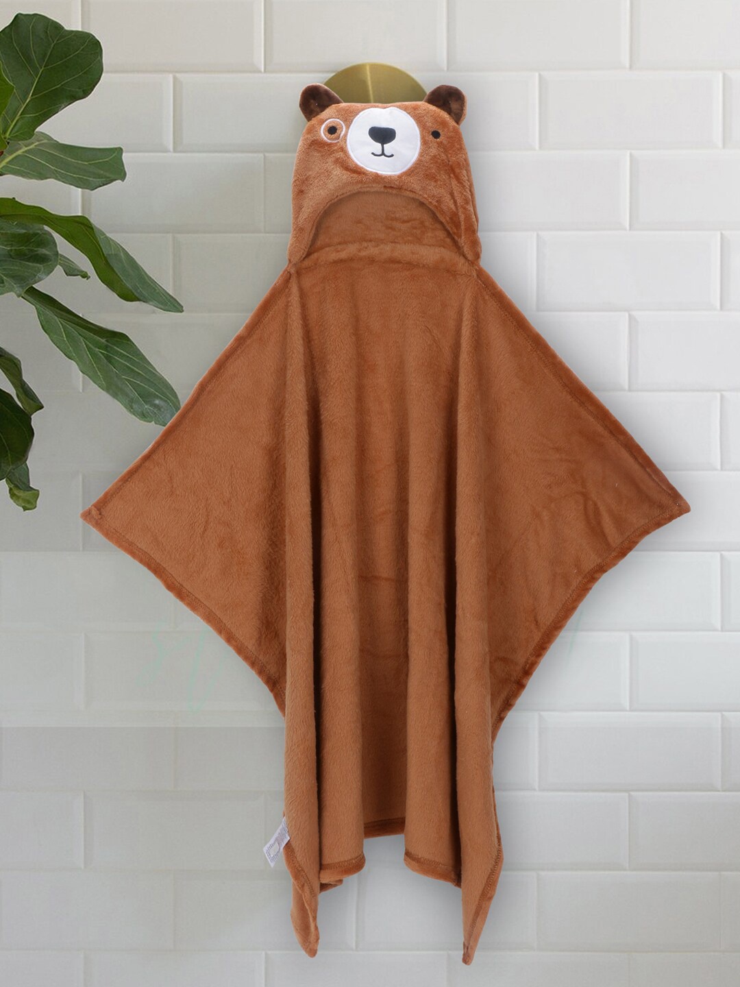 

POKORY Infant Kids Brown 110 GSM Super Soft Micro Cotton Blanket with Hood