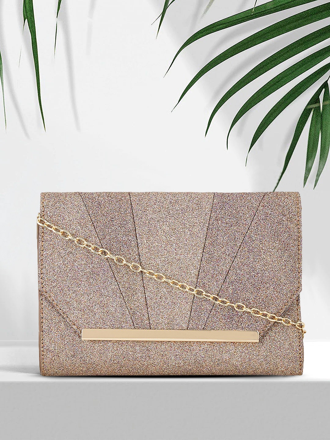 

Forever Glam by Pantaloons Women Gold Embellished Sling Bag