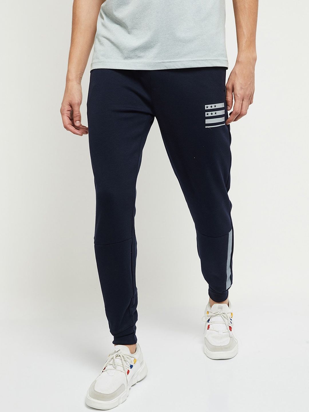 

max Men Blue Joggers Trousers
