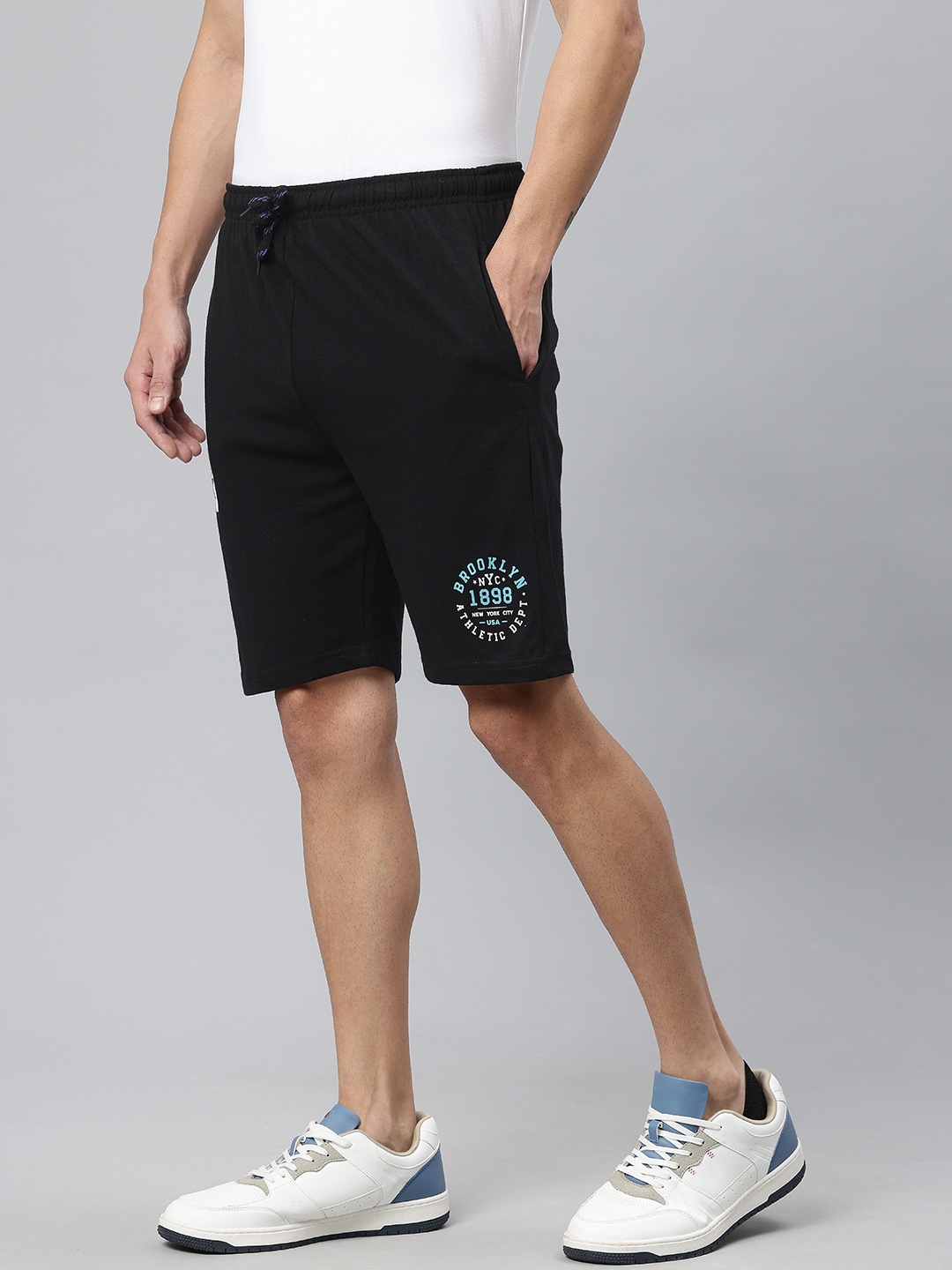 

ARDEUR Men Typography Printed Shorts, Black