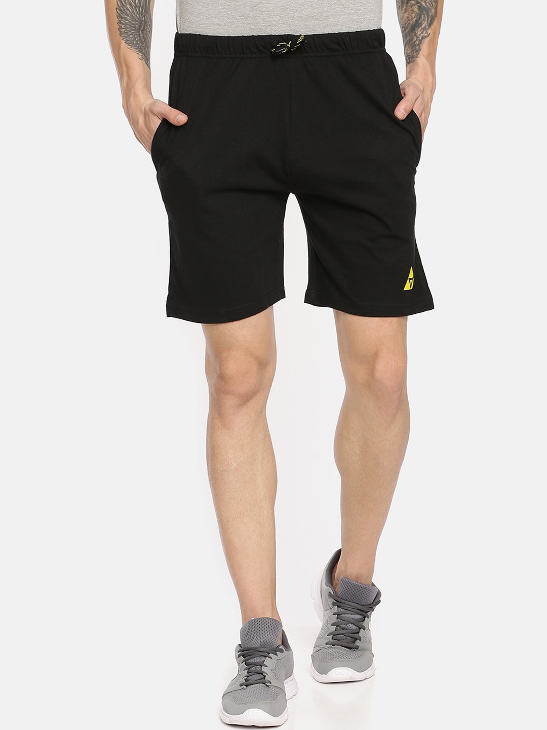

ARDEUR Men Black Sports Shorts