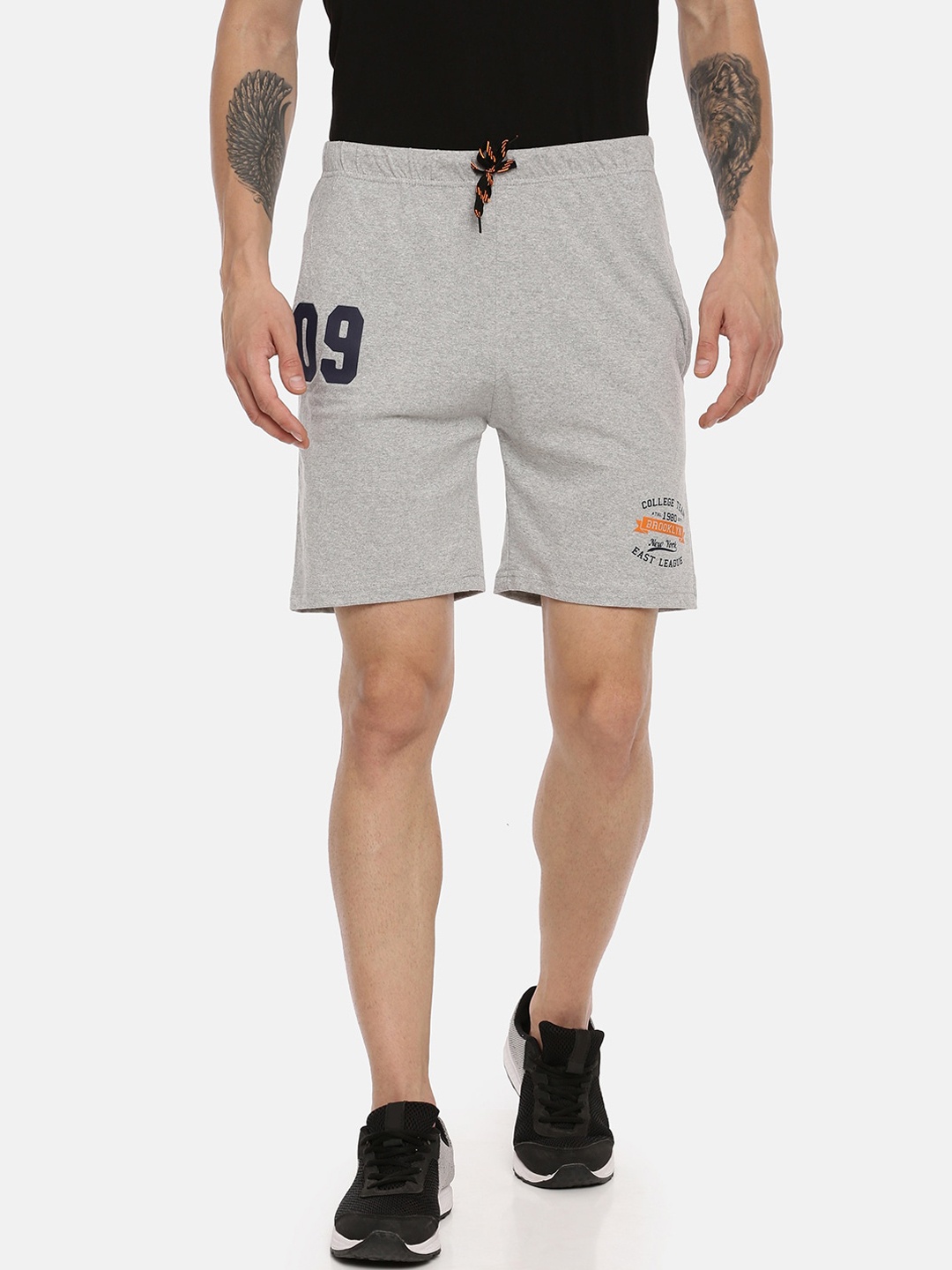 

ARDEUR Men Grey Regular Shorts
