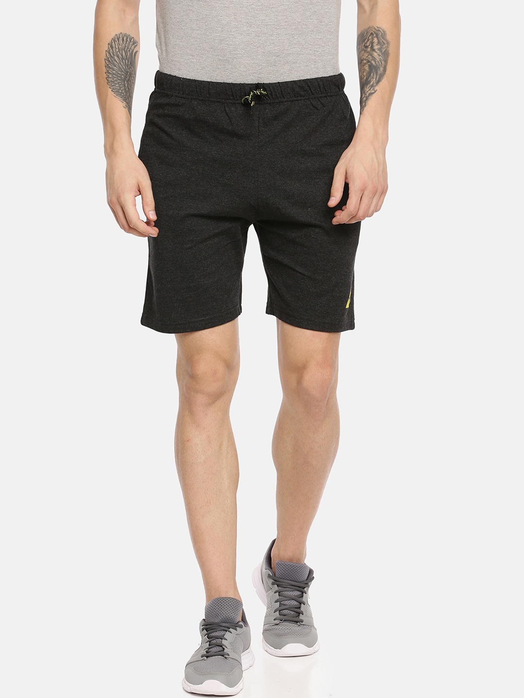 

ARDEUR Men Charcoal Grey Cotton Sports Shorts