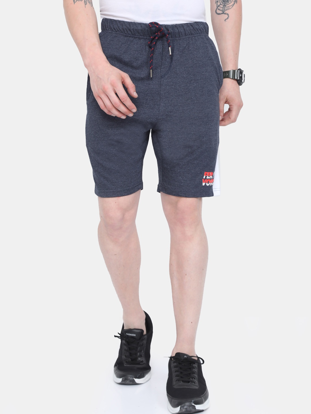 

ARDEUR Men Blue Solid Regular Shorts