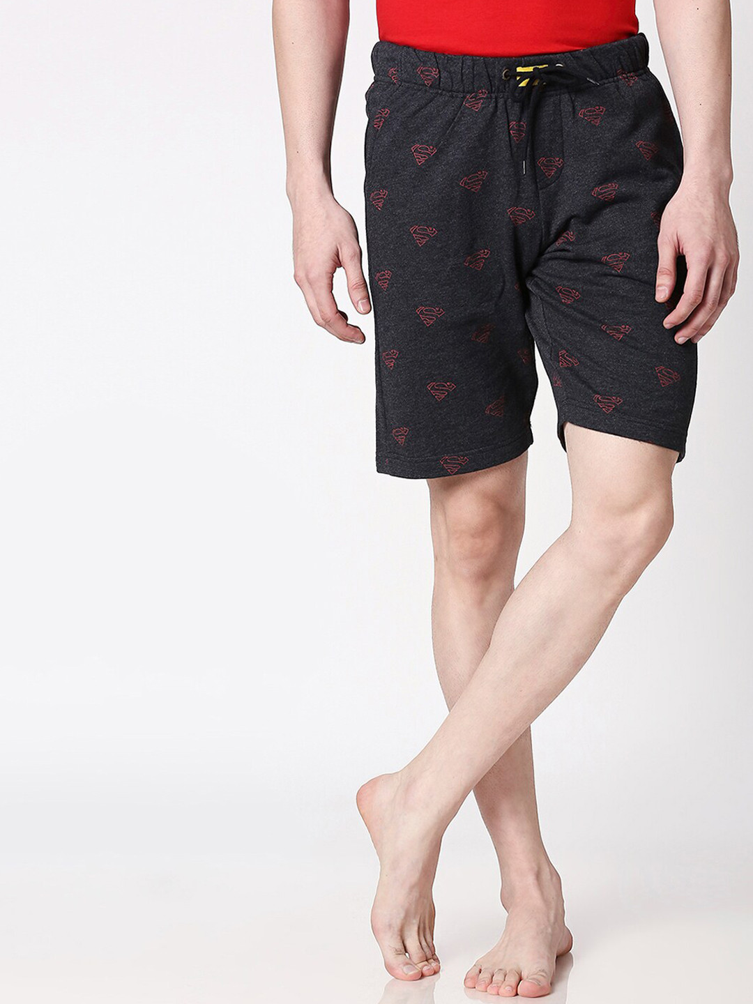 

Bewakoof Men Black Superman Printed Regular Shorts