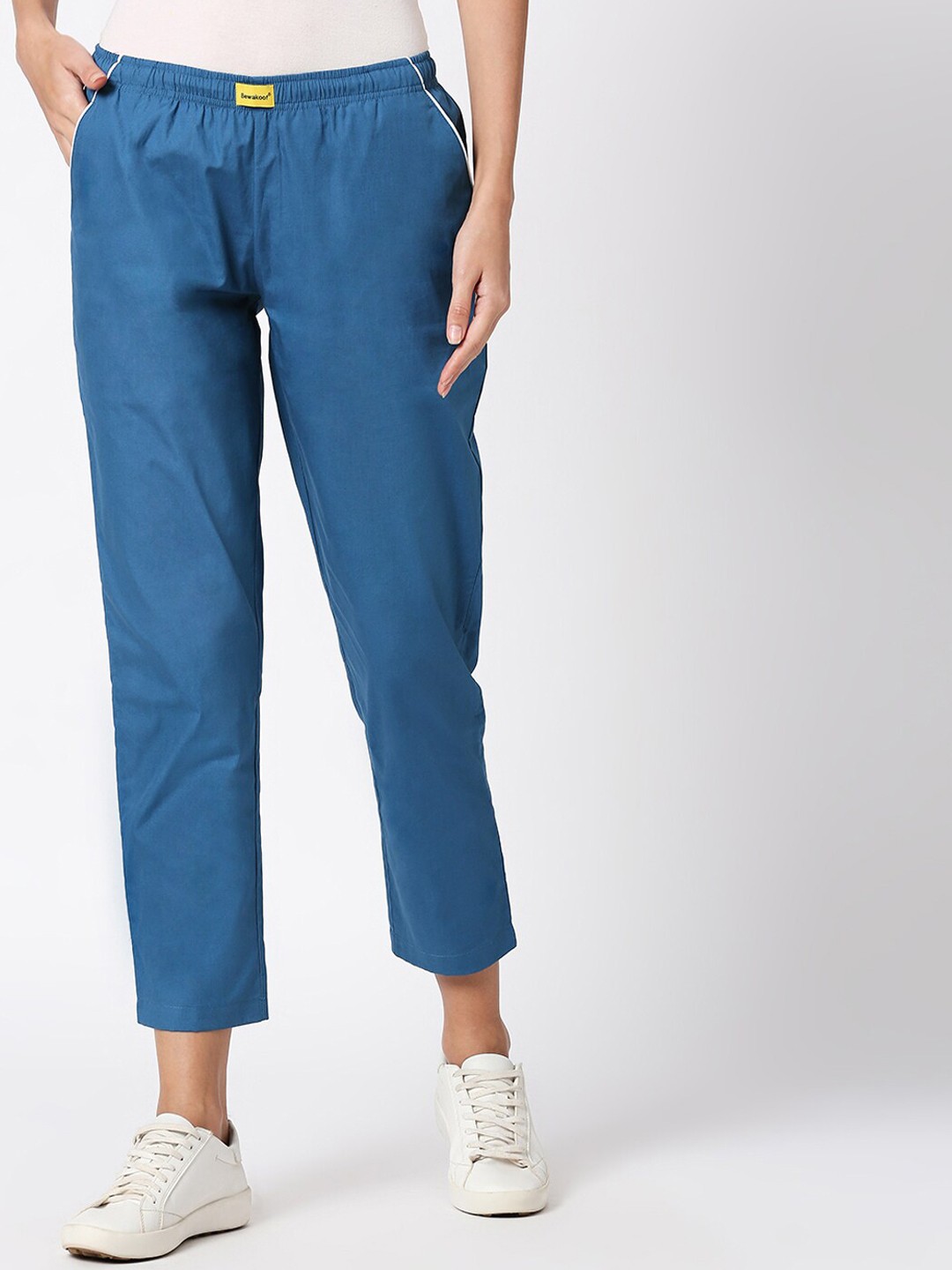 

Bewakoof Women Blue Trousers