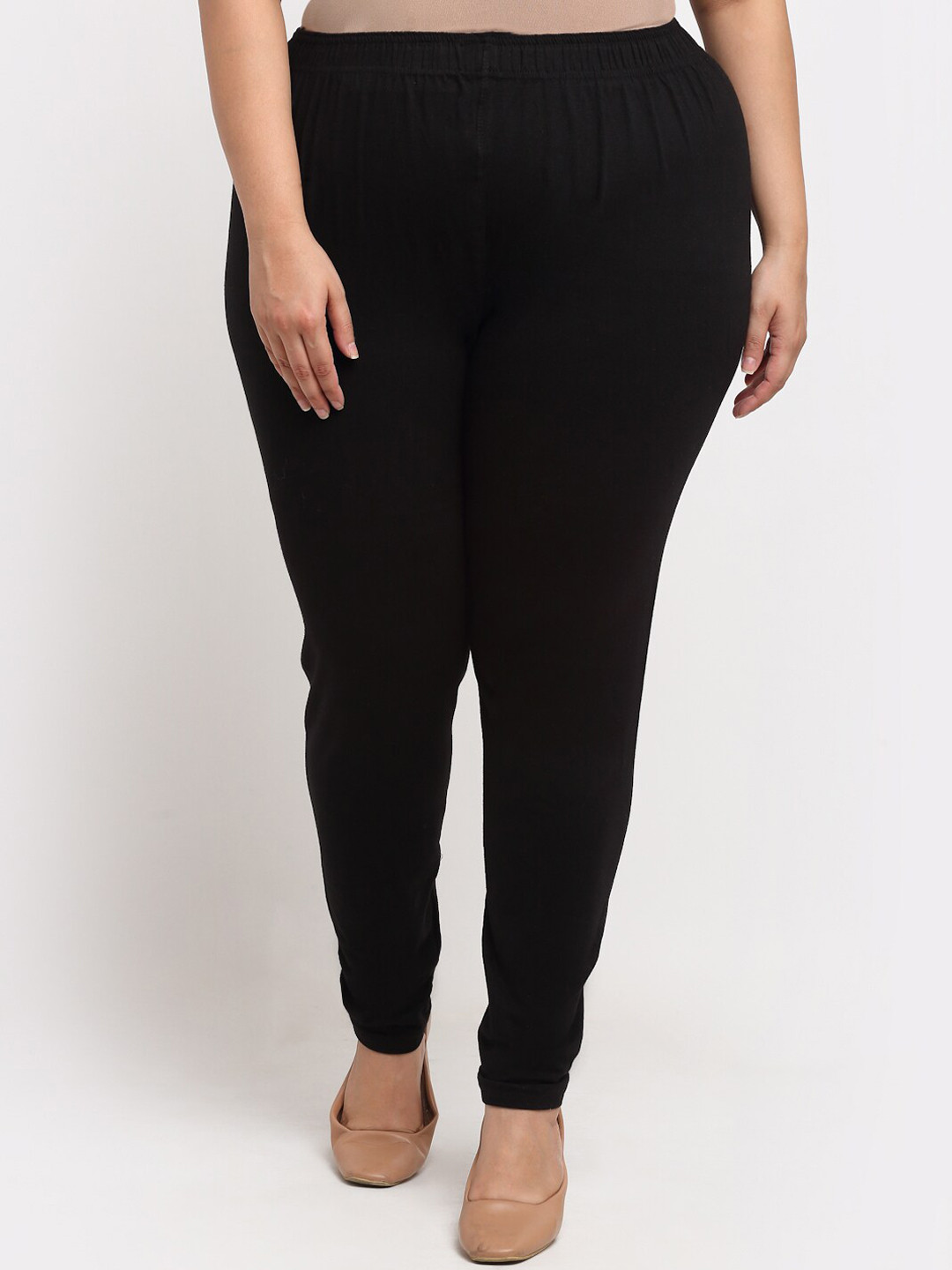 

TAG 7 PLUS Women Black Solid Ankle-Length Leggings