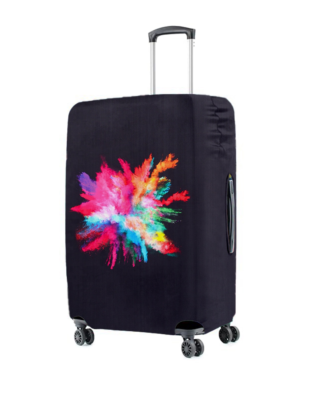

Cortina Blue Printed Protective Small Trolley Bag Cover, Black
