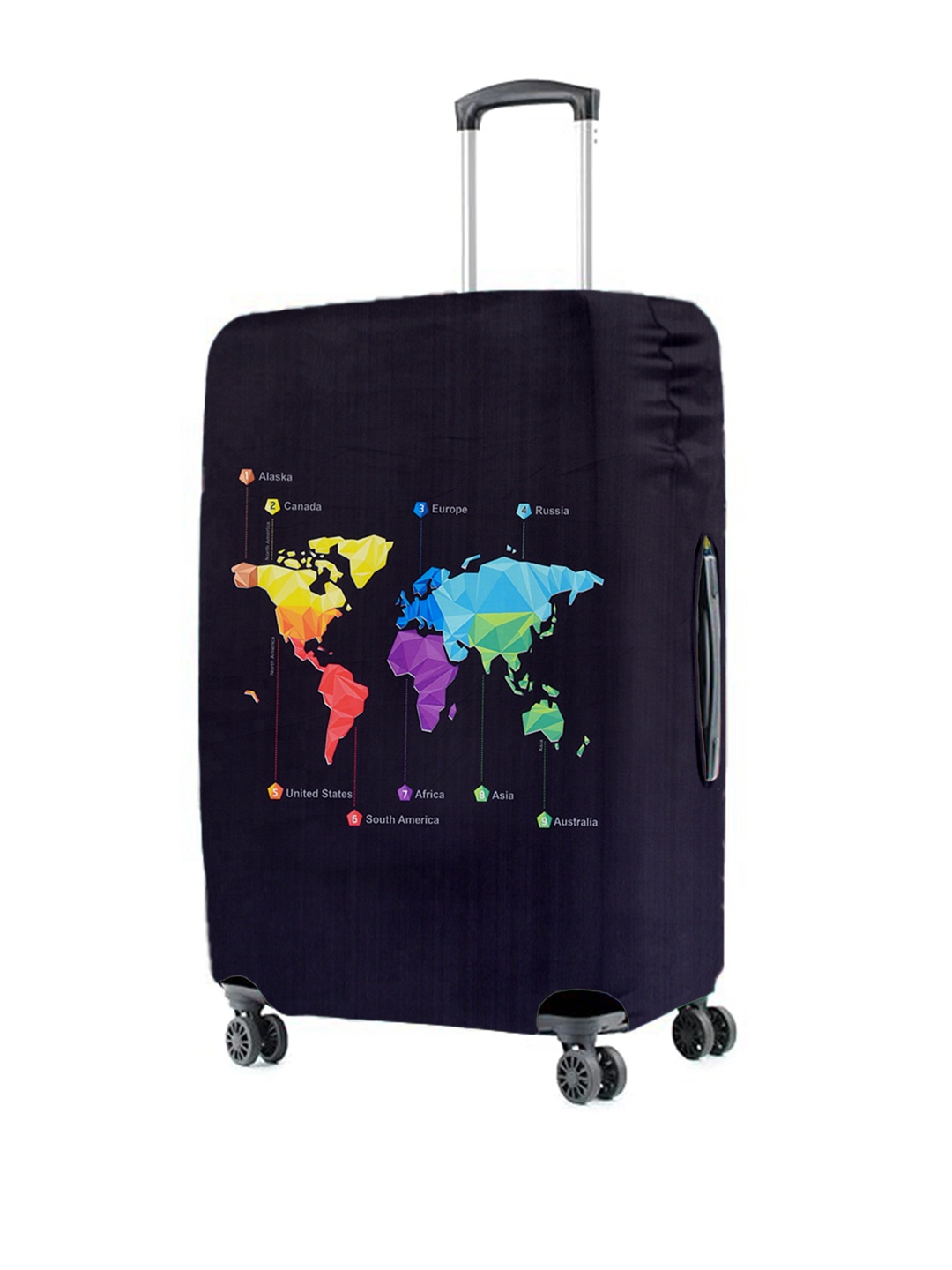 

Cortina Black Printed Protective Small Trolley Bag Cover, Blue