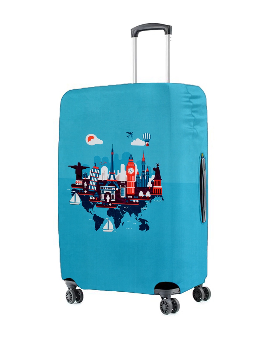 

Cortina Blue Printed Protective Large Trolley Bag Cover