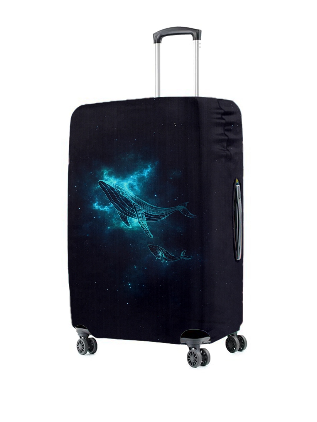 

Cortina Blue Printed Protective Large Trolley Bag Cover, Black