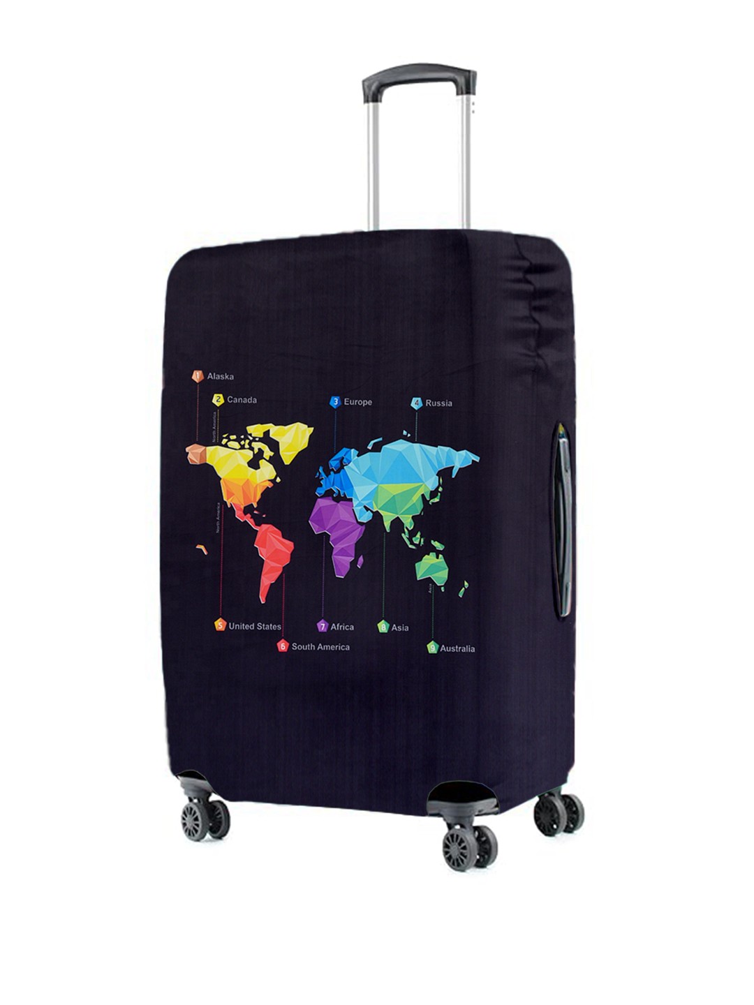 

Cortina Blue Printed Protective Medium Trolley Bag Cover, Black