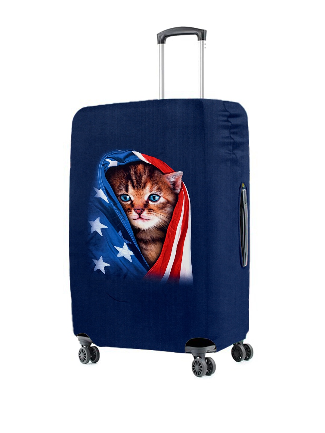 

Cortina Navy Blue Printed Protective Medium Trolley Bag Cover