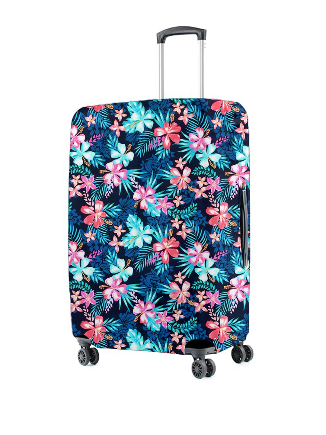 Cortina Multicoloured Printed Protective Small Trolley Bag Cover, Blue